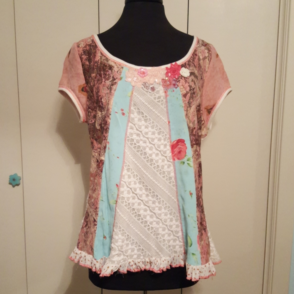 Lace embellished shirt